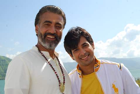 Atharva with his father Nityananda Swami in tvshow Hawan