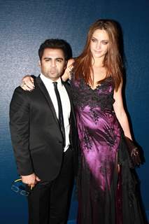 Sachin Joshi and Candice Boucher at Premiere of film 'Aazaan' at the Grand Cineplex in Dubai