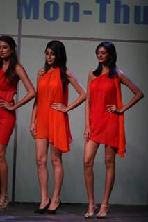 Models walk the ramp at Kingfisher Calendar Girl 2011 contest in Mumbai