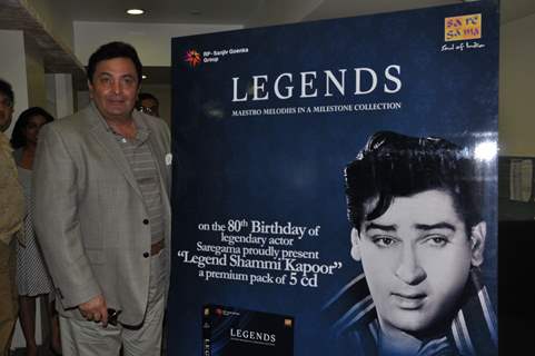 Rishi Kapoor launches Music CD compilation Legends Shammi Kapoor - 80 Glorious Years in Mumbai