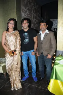 Abhishek Avasthi with Sanjana at Grand launch of 'CAVE' for the first time in Mumbai a Sunken Bar