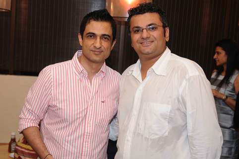 Sanjay Suri with Mehul Bhuta at launched of Anita Dongre desert cafe - Schokolaade at Khar