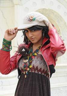 Additi Gupta during the shooting of title song Zara Nachke Dikha