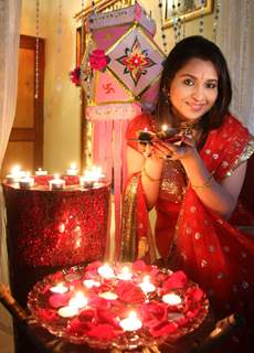 Misti Mukherjee photo shoot by celebrating 'Deepawali' Hindu festivals of Lights