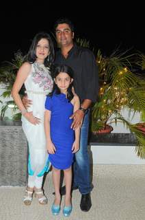 Farhad Billimoria & Amy Billimoria with Daughter at Pre Diwali terrace party