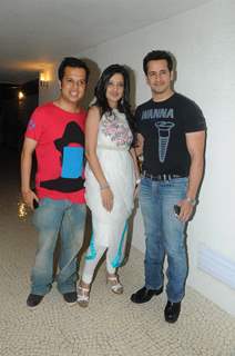 Luv Israni, Amy Billimoria, and Rakesh Paul at Pre Diwali terrace party