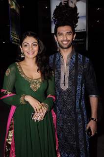 Chirag Paswan and Neeru Bajwa at Diwali celebrations to promote Miley Na Miley Hum at Fame