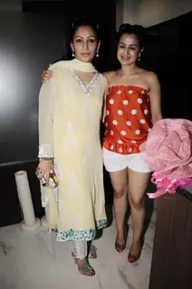 Manyata Dutt with Ameesha Patel production house inauguration in Juhu, Mumbai
