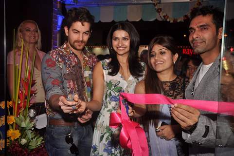 Prachi Desai and Neil Nitin Mukesh at the opening of Love and Latte coffee shop in Bandra