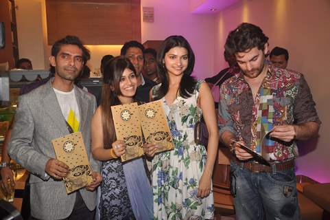 Prachi Desai and Neil Nitin Mukesh at the opening of Love and Latte coffee shop in Bandra