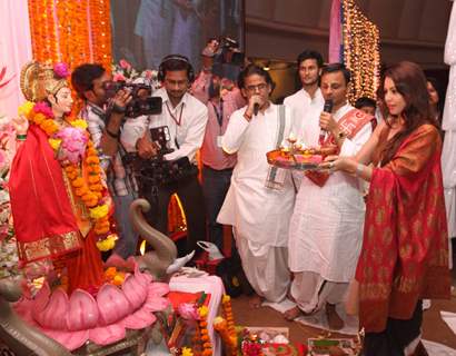 Mahima Chaudhry taking part in Diwali Muhurat Trading at the Bombay Stock Exchange(BSE) in Mumbai