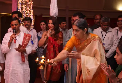 Mahima Chaudhry taking part in Diwali Muhurat Trading at the Bombay Stock Exchange(BSE) in Mumbai