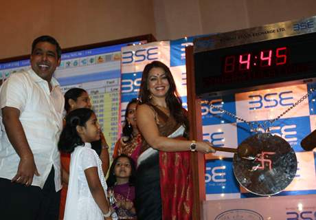 Mahima Chaudhry taking part in Diwali Muhurat Trading at the Bombay Stock Exchange(BSE) in Mumbai