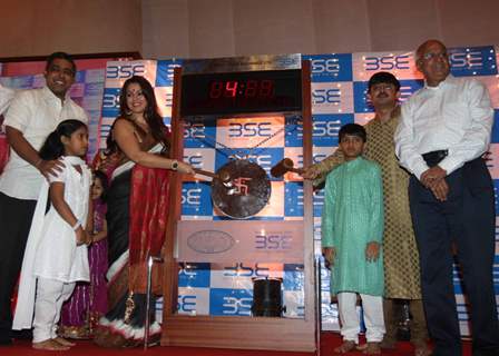 Mahima Chaudhry taking part in Diwali Muhurat Trading at the Bombay Stock Exchange(BSE) in Mumbai