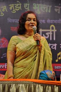 Asha Parekh at felicitation and musical program in her honour 'Asha Parekh Sangeet Rajani' at Bhaidas Hall in Vile Parle, Mumbai