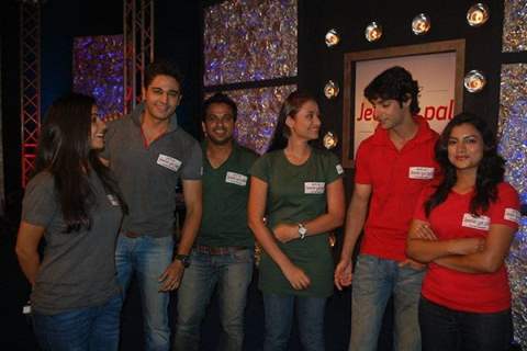 Anupriya, Karan and Gaurav with their respective partners in Ritz Jeele Ye Pal