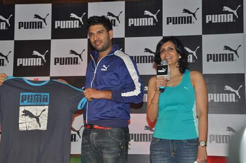 Yuvraj Singh and Mandira Bedi announced as the ambassador for Puma at Bungalow 9