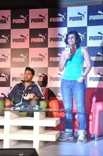 Yuvraj Singh and Mandira Bedi announced as the ambassador for Puma at Bungalow 9