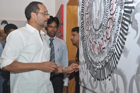Nana Patekar at Calligraphic Painting Exhibition 'Silver Calligraphy' in Mumbai