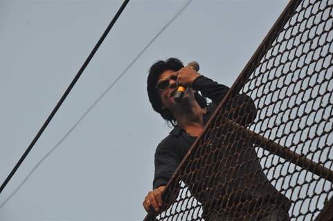 Shah Rukh Khan greets fans on his 46th birthday in Mumbai