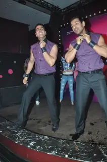 Akshay Kumar and John Abraham at Desi Boyz music launch at Enigma