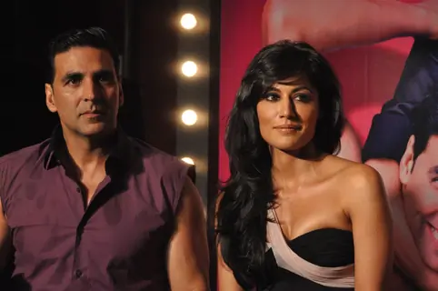 Akshay Kumar and Chitrangda Singh at Desi Boyz music launch at Enigma
