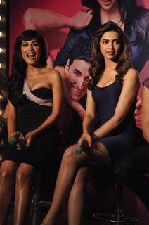 Deepika Padukone and Chitrangda Singh at Desi Boyz music launch at Enigma