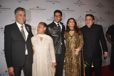 Jaya, Abhishek and Aishwarya Rai Bachchan at Abu Jani celebrates 25 years with Moet Chandon at China