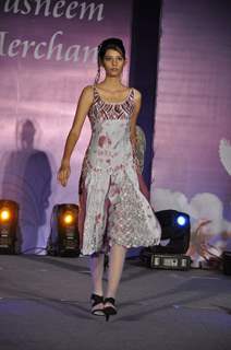 Model walks for Tasneem Merchant at World Cotton Research Conference in Renaissance, Mumbai