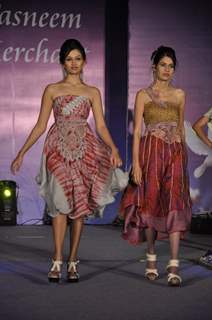 Model walks for Tasneem Merchant at World Cotton Research Conference in Renaissance, Mumbai