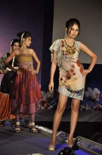 Model walks for Tasneem Merchant at World Cotton Research Conference in Renaissance, Mumbai