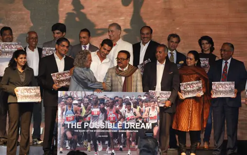 John Abraham, Rahul Bose, Dalip Tahil and Gul Panag poses during the launch of book ‘The Possible Dream’ in Mumbai