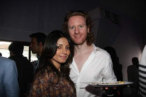 Shama Sikander and Alex O Neil at the 1st anniversary celebrations of accessories brand 'Audelade'