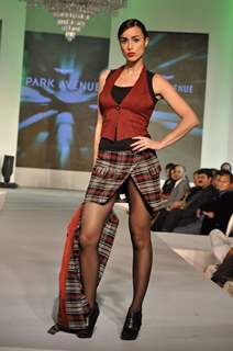 Model walks the ramp for Park Avenue new collection launch