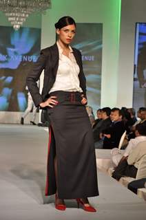 Model walks the ramp for Park Avenue new collection launch