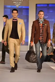 Model walks the ramp for Park Avenue new collection launch