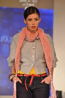 Model walks the ramp for Park Avenue new collection launch