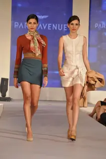 Model walks the ramp for Park Avenue new collection launch