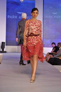 Model walks the ramp for Park Avenue new collection launch