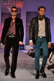 Model walks the ramp for Park Avenue new collection launch