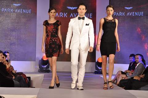 Model walks the ramp for Park Avenue new collection launch