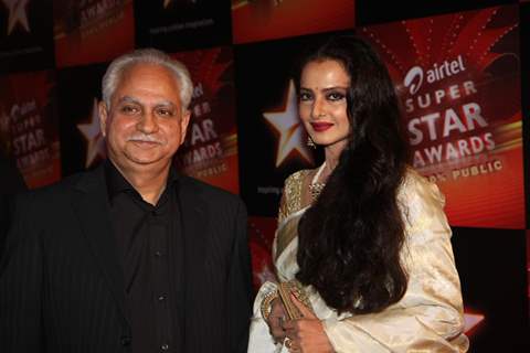 Ramesh Sippy and Rekha at Super Star Awards in Yashraj