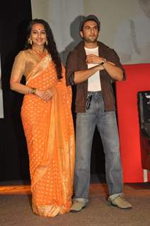 Sonakshi Sinha and Ranveer Singh during the launched of Vikramaditya Motwane film 'Lootera' at Yash Raj Studio