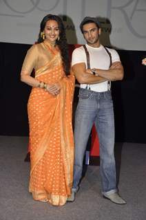 Ranveer Singh and Sonakshi Sinha at the launch of movie Lootera at Yashraj Studio in Mumbai