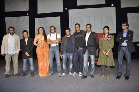 Ranveer Singh and Sonakshi Sinha at the launch of movie Lootera at Yashraj Studio in Mumbai