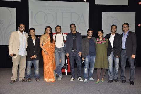 Ranveer Singh and Sonakshi Sinha at the launch of movie Lootera at Yashraj Studio in Mumbai