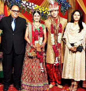 Alok Nath with Tv actor Kinshuk Mahajan gets married to Divya Gupta in Delhi