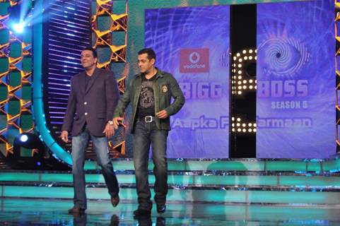 Bigg Boss Season 5 with Salman Khan and Sanjay Dutt at ND Studios in Karjat