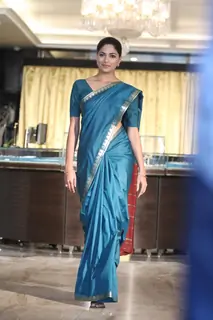 Models on the ramp at Jewellery brand 'Tanishq' new product range launch in Andheri, Mumbai