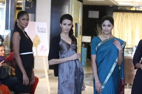 Models on the ramp at Jewellery brand 'Tanishq' new product range launch in Andheri, Mumbai